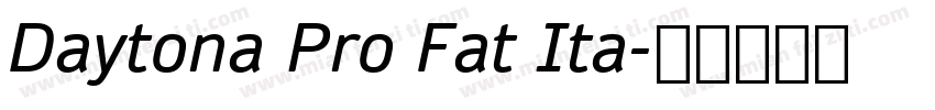 Daytona Pro Fat Ita字体转换